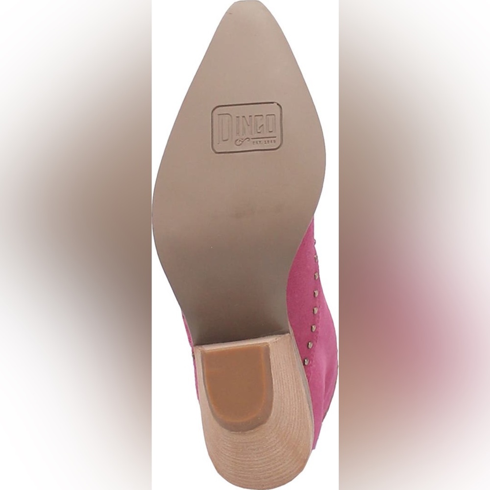 NWB DINGO FUCHSIA‎ SUEDE LEATHER CLASSY N’SASSY Snip Toe Cowgirl Western Boots - Picture 12 of 16